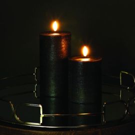 6pcs Bougies de conicité noire sans flamme scintillant avec minuterie à  distance à 10 touches, bougie LED à piles