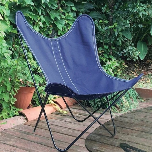 Airborne : AA katoenen fauteuil met matzwarte structuur