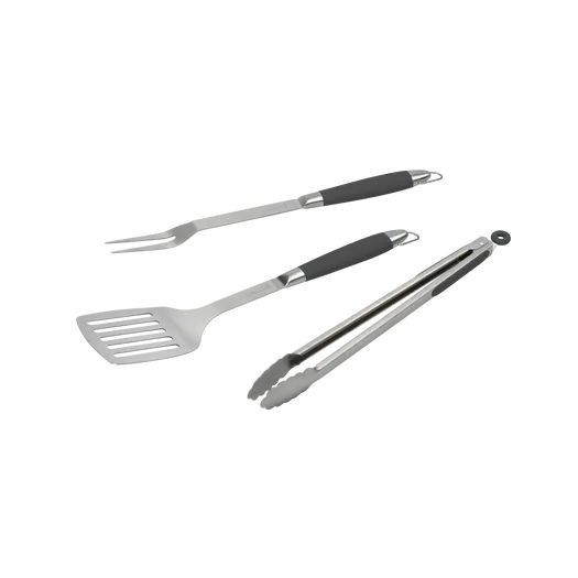 Barbecook Black pepper BBQ Set avec spatule, fourchette et pince