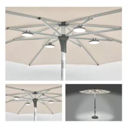 Lot de 4 spots de lumière OSYRION pour parasols GLATZ