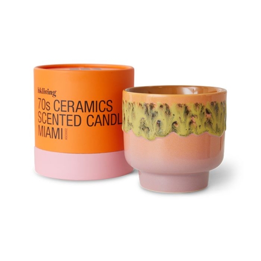 HKLiving Seventies Ceramics bougie parfumée Miami