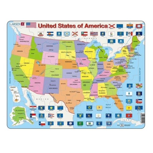 Puzzle 48 pièces : United States of America carte