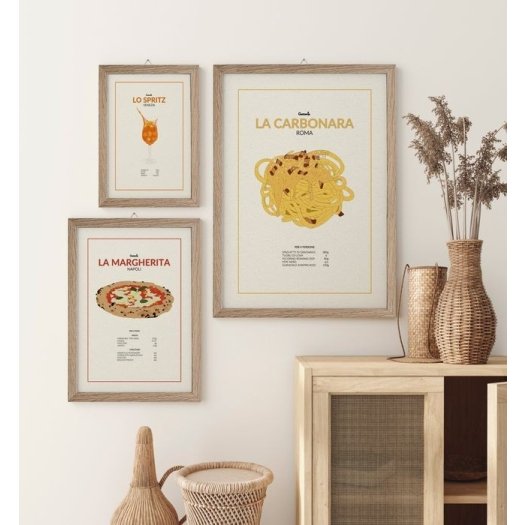 Affiche plats italiens