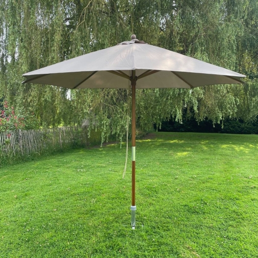 Parasol mât bois D300CM Taupe