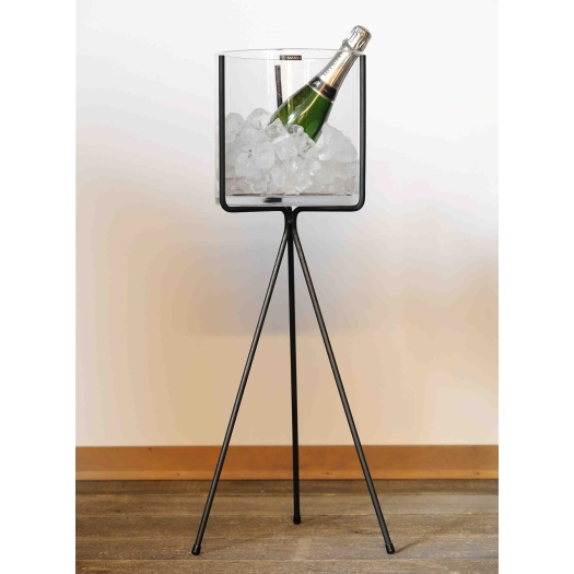 Seau à champagne en verre sur pied H80CM