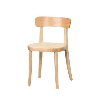 WoodChair: stoel in hout en riet