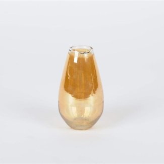 Rasteli Sunglow - grote glazen vaas ambergold