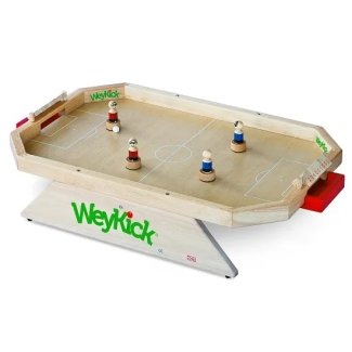 WeyKick, houten voetbalspel, met magnetische houten figuren